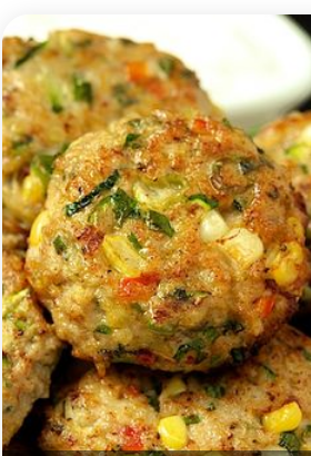 Chicken, Zucchini and Fresh Corn Burgers 